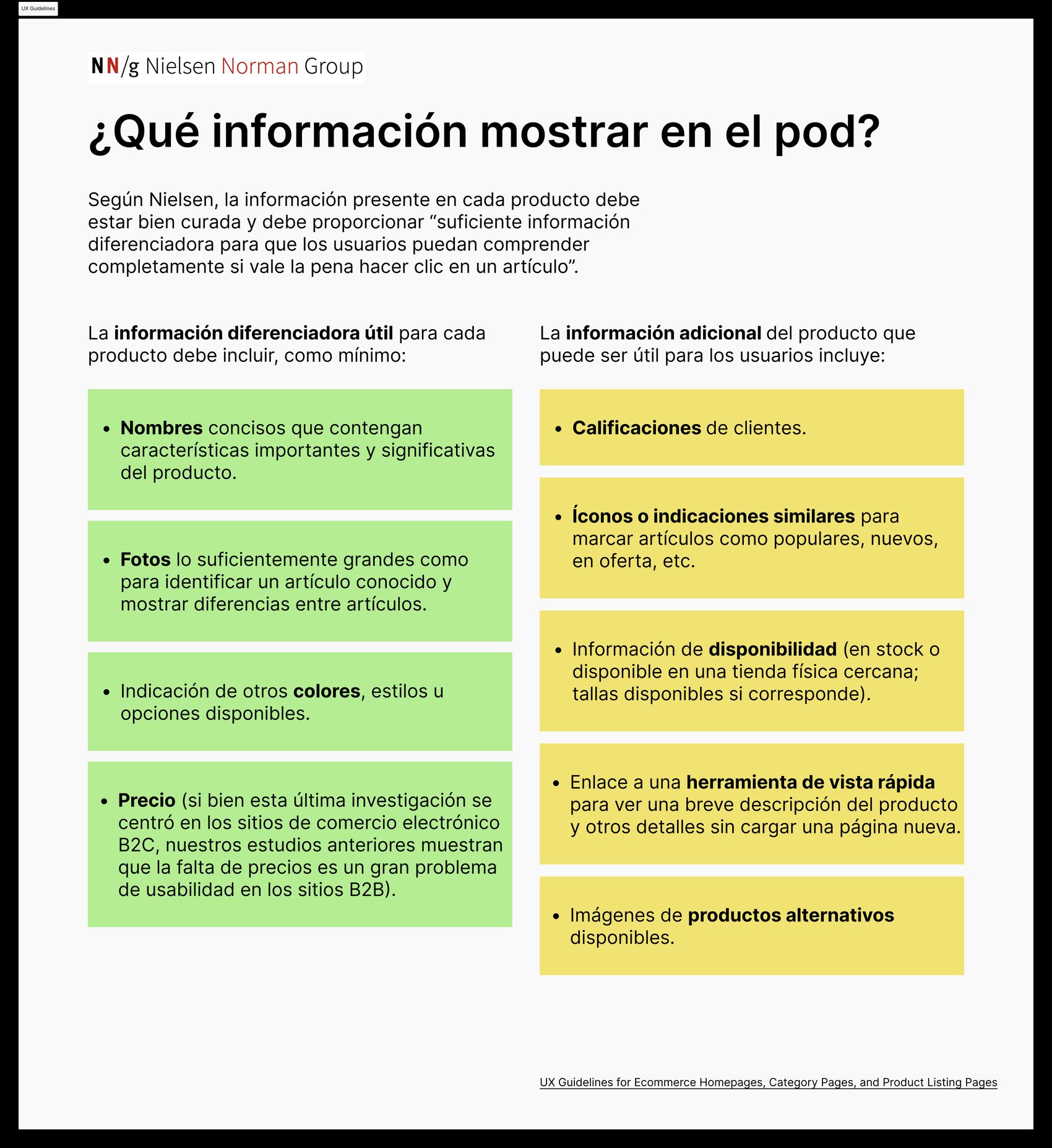 UX guidelines